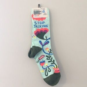 “Stop Talking” socks